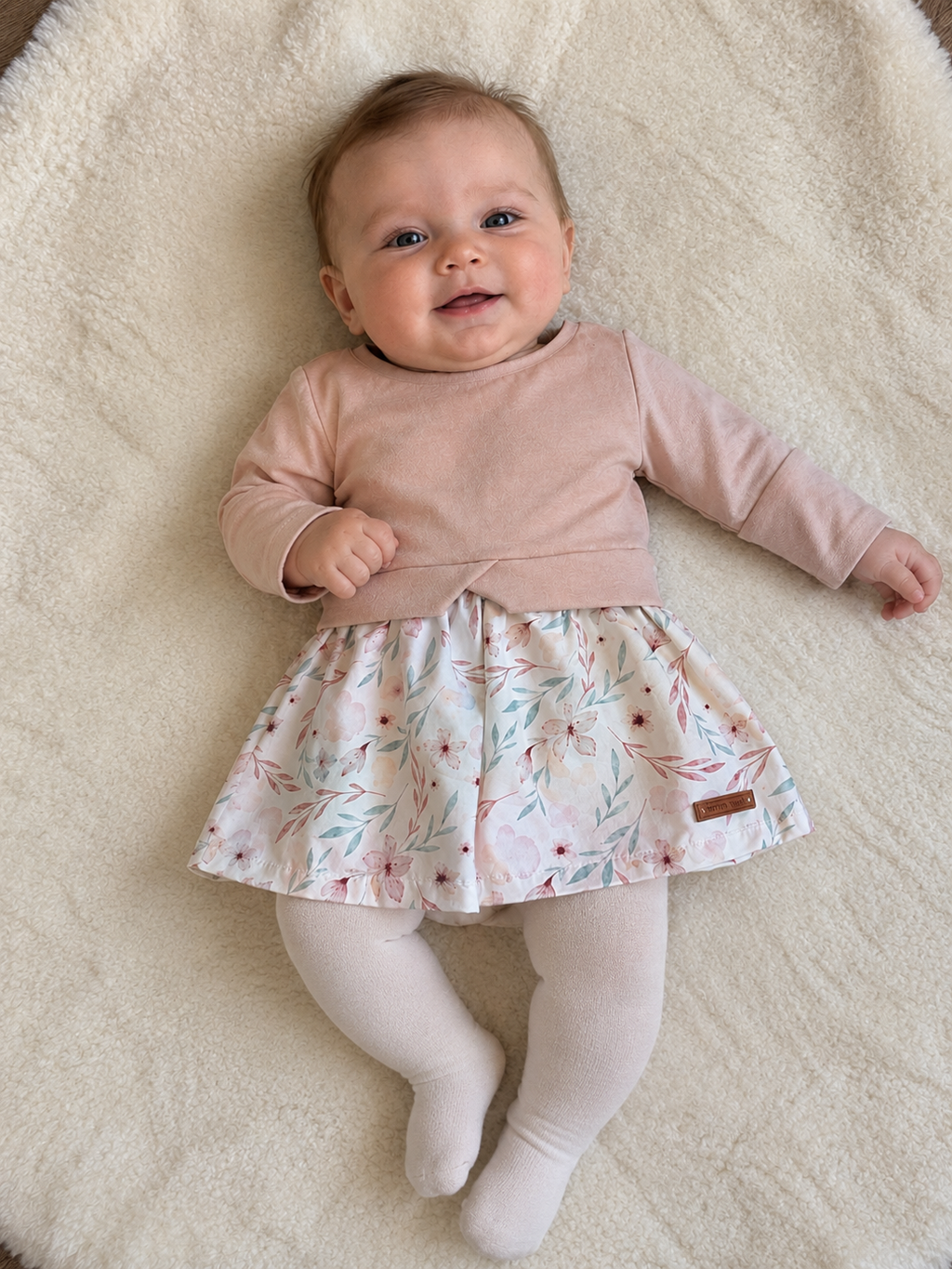 "Blütenzauber in rosa" - Girly Sweater in 62