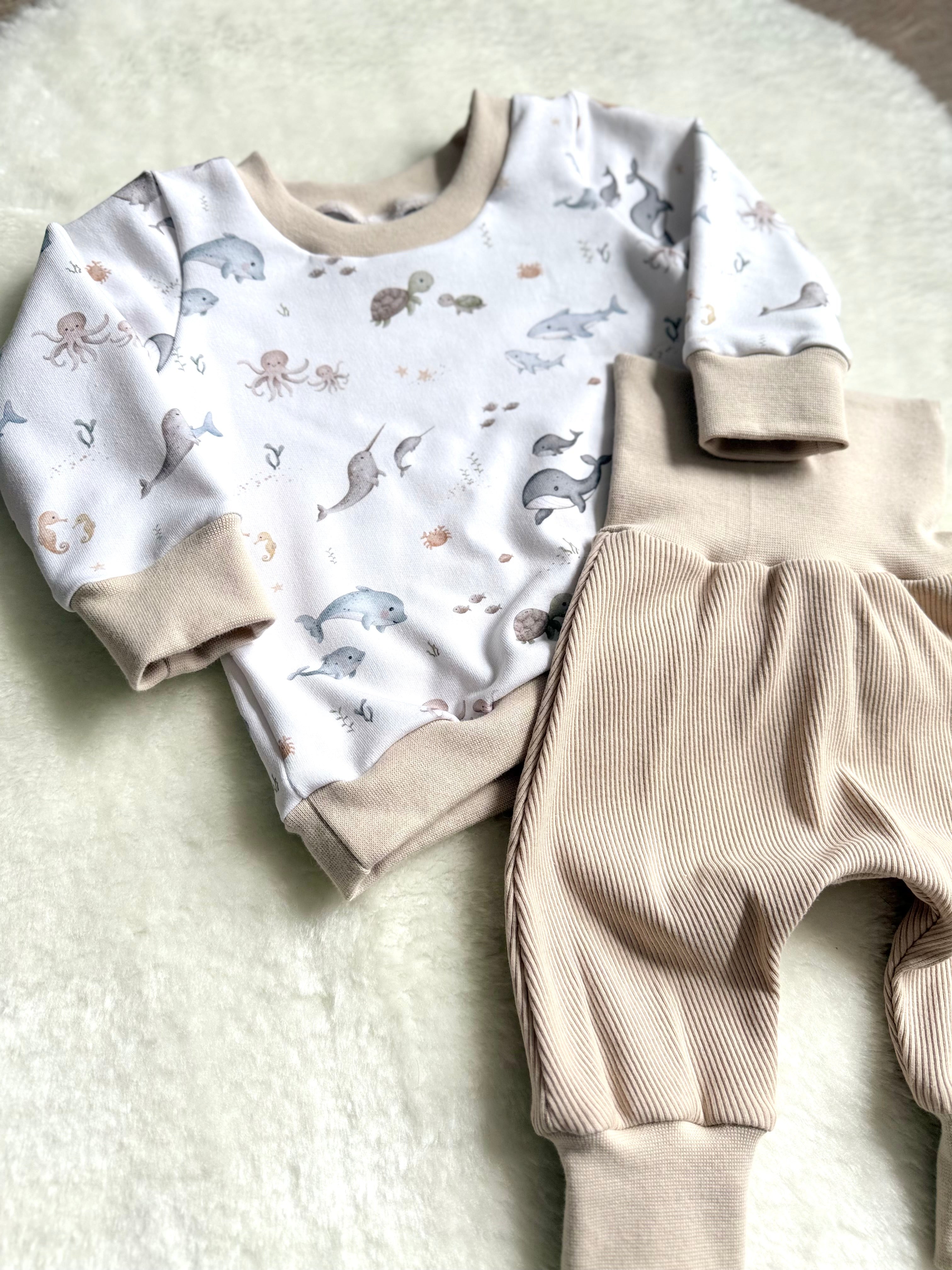 "Under the Sea" - Sweater in 62 und Pumphose in 50/56