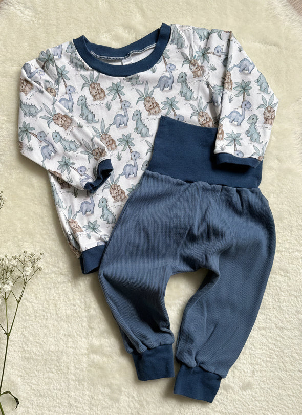 "Baby Dinosaurier" - Sweater in 80 und Pumphose in 74/80