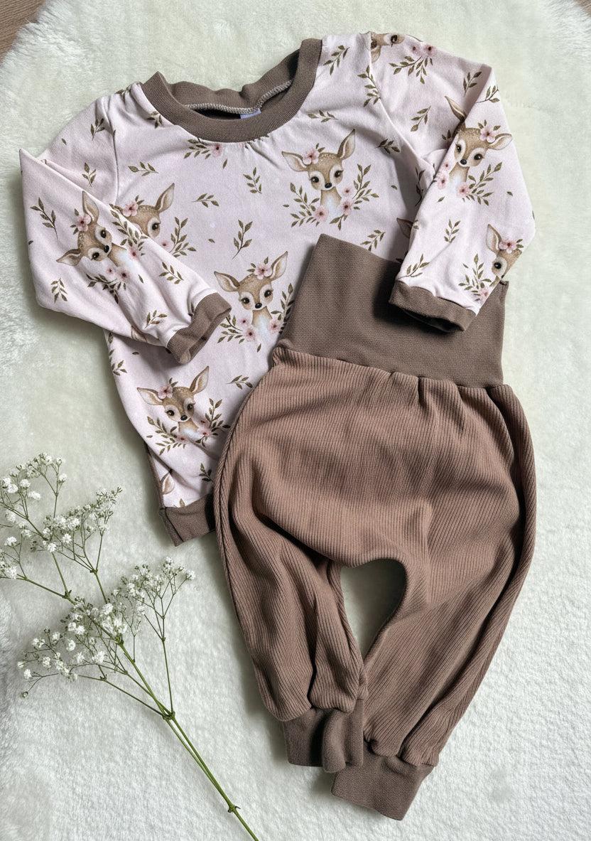 "Lovely Deer" - Sweater in 80 und Pumphose in 74/80