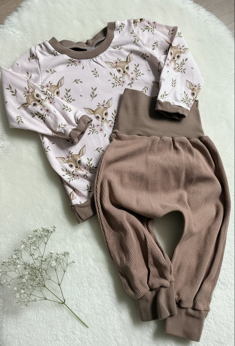 "Lovely Deer" - Sweater in 80 und Pumphose in 74/80