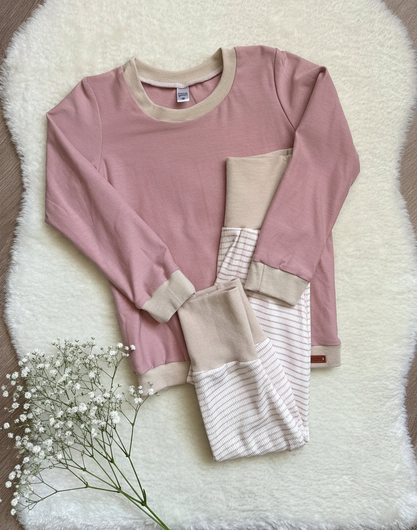 "Rosa Träumchen" - Sweater in 98 und Pumphose in 98/104