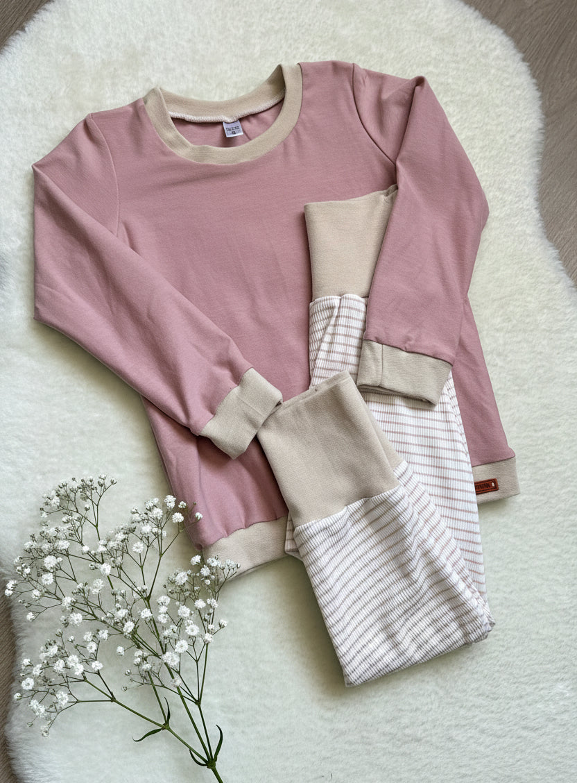 "Rosa Träumchen" - Sweater in 98 und Pumphose in 98/104