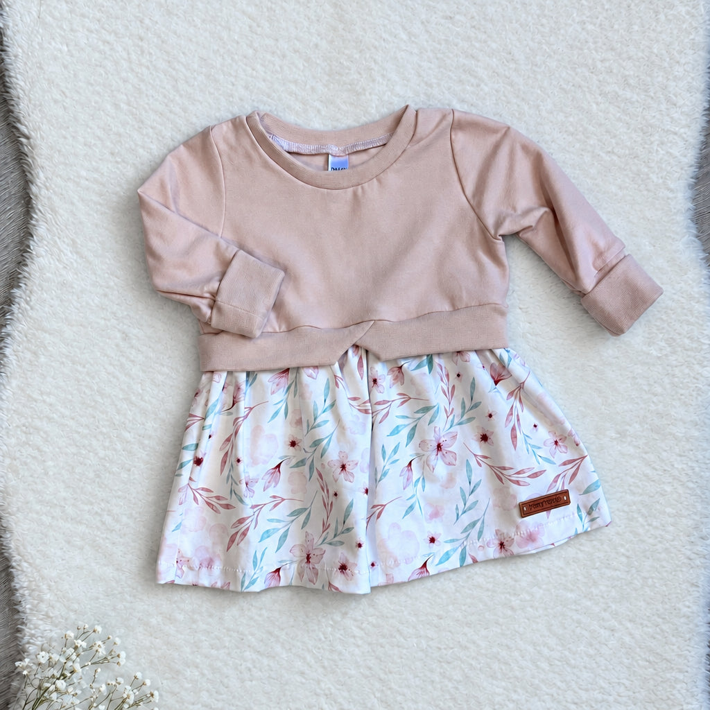 "Blütenzauber in rosa" - Girly Sweater in 62